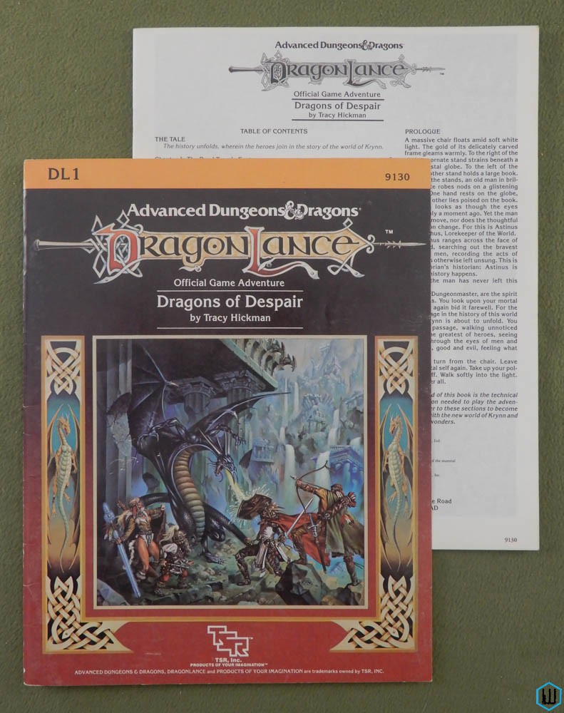 Dragons of Despair (Advanced Dungeons Dragons Dragonlance DL1) Original edition
