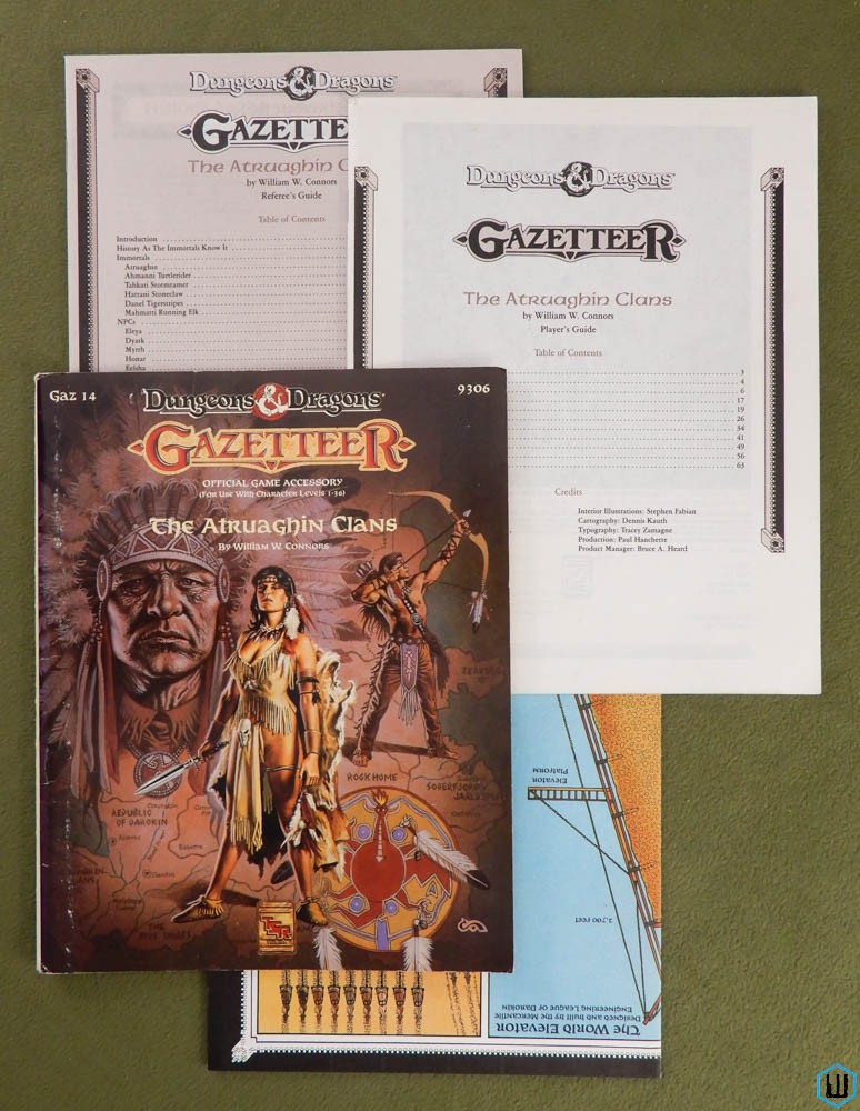 The Atruaghin Clans (Dungeons & Dragons Gazetteer GAZ14) Original w MAP