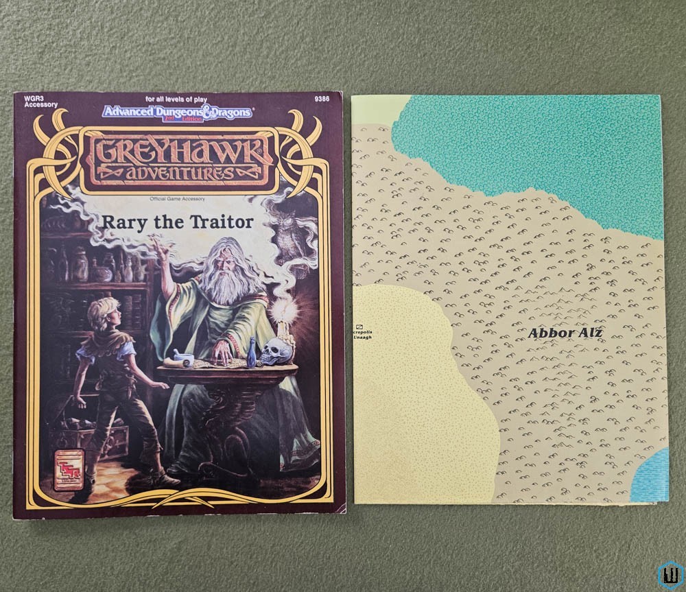 Rary the Traitor (Advanced Dungeons Dragons Greyhawk WGR3) w MAP TSR 9386