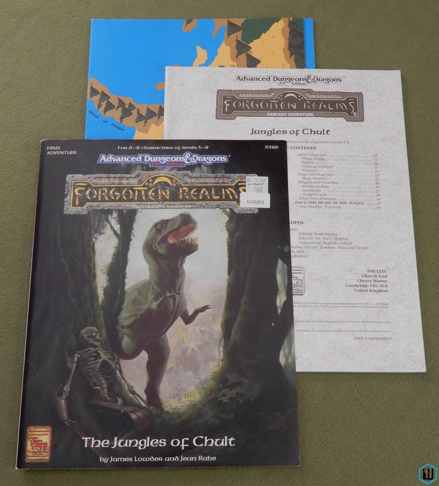 Jungles of Chult (Advanced Dungeons Dragons Forgotten Realms FRM1) w Map