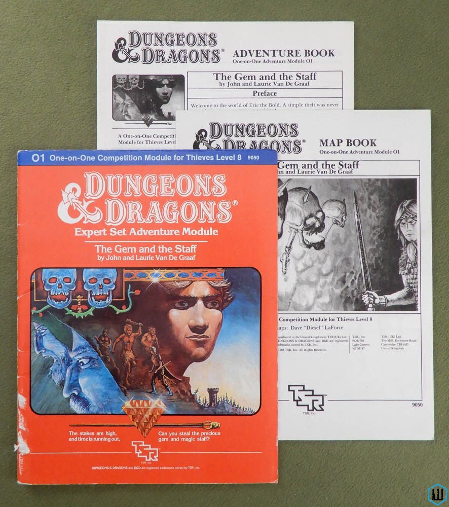 The Gem & the Staff (Dungeons Dragons O1) Original 1983 edition