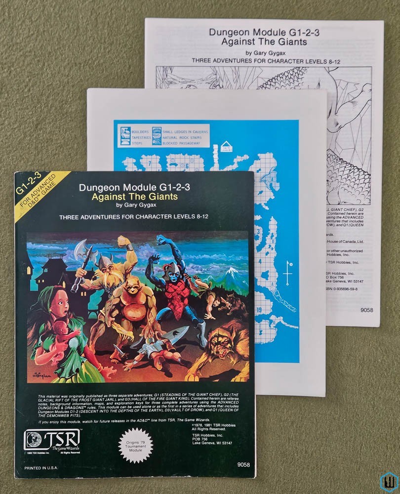 Against the Giants (Advanced Dungeons Dragons G1-2-3) Original 1981 edition TSR 9058