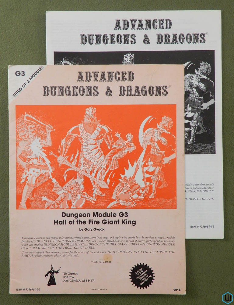 Hall of the Fire Giant King (Advanced Dungeons & Dragons Module G3) 3rd prt