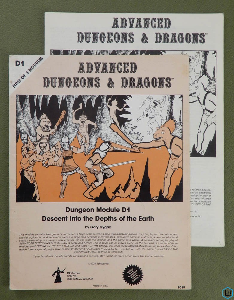Descent Into the Depths of the Earth (Advanced Dungeons Dragons D1)