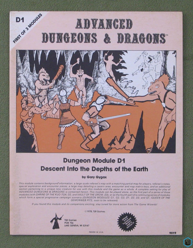 Image for Descent Into the Depths of the Earth (Advanced Dungeons Dragons D1)