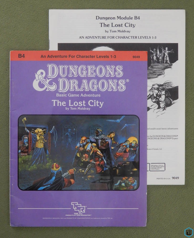 The Lost City (Dungeons & Dragons module B4) - Last printing