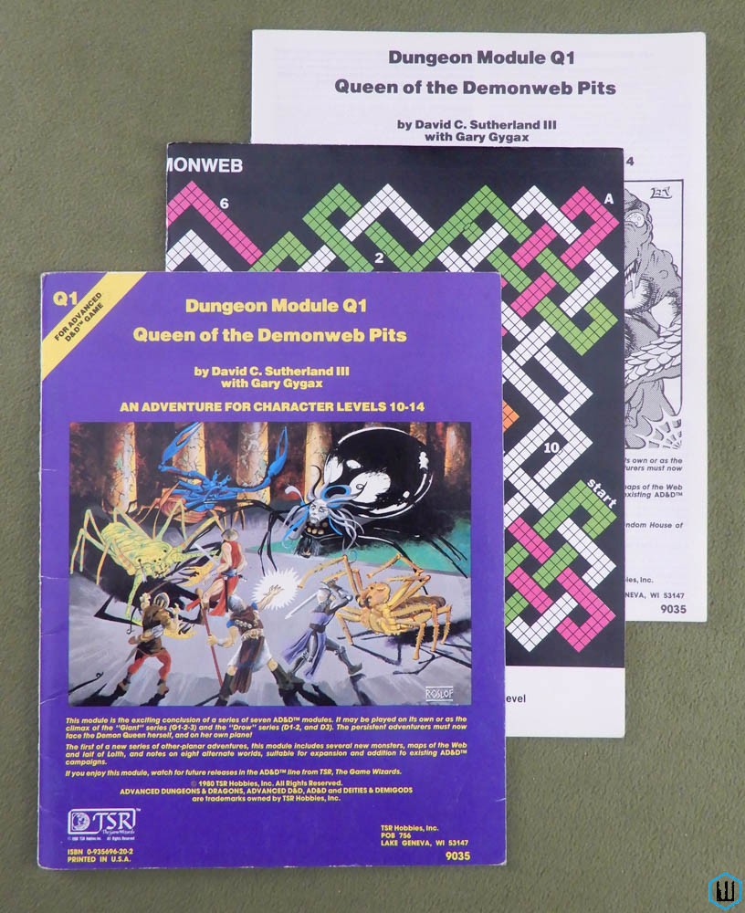 Queen of Demonweb Pits (Advanced Dungeons Dragons Q1) Original 1980 edition