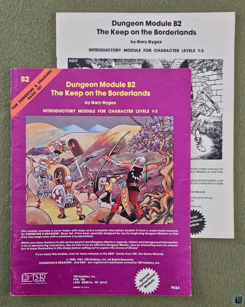 The Keep on the Borderlands (Dungeons & Dragons Module B2) 4th Print TSR 9034