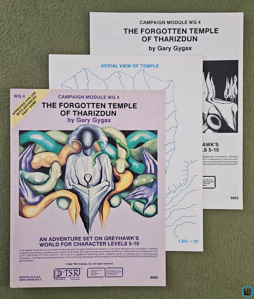 Forgotten Temple of Tharizdun (Dungeons Dragons WG4) Original 1982 edition TSR 9065