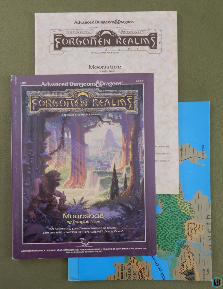 Moonshae (Advanced Dungeons Dragons Forgotten Realms FR2) w POSTER MAP