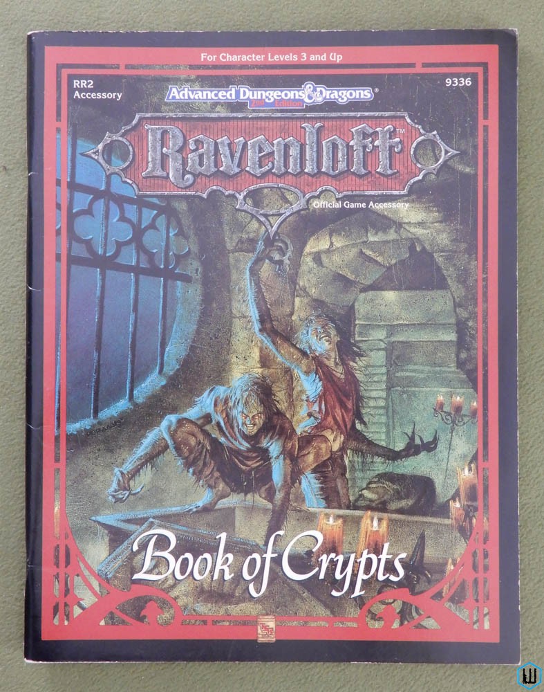 Book of Crypts (Dungeons Dragons Ravenloft RR2) Original 1991 edition