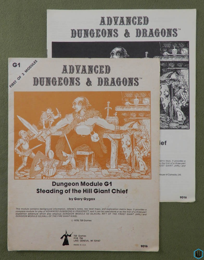 Steading of the Hill Giant Chief (Advanced Dungeons Dragons G1) 4th Print Gary Gygax