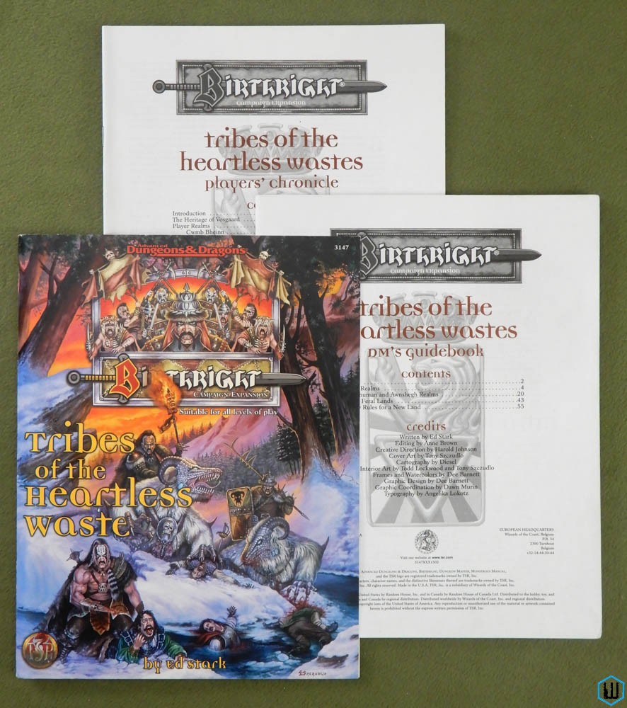 Tribes of the Heartless Waste (Dungeons Dragons Birthright) NO MAP, CARDS