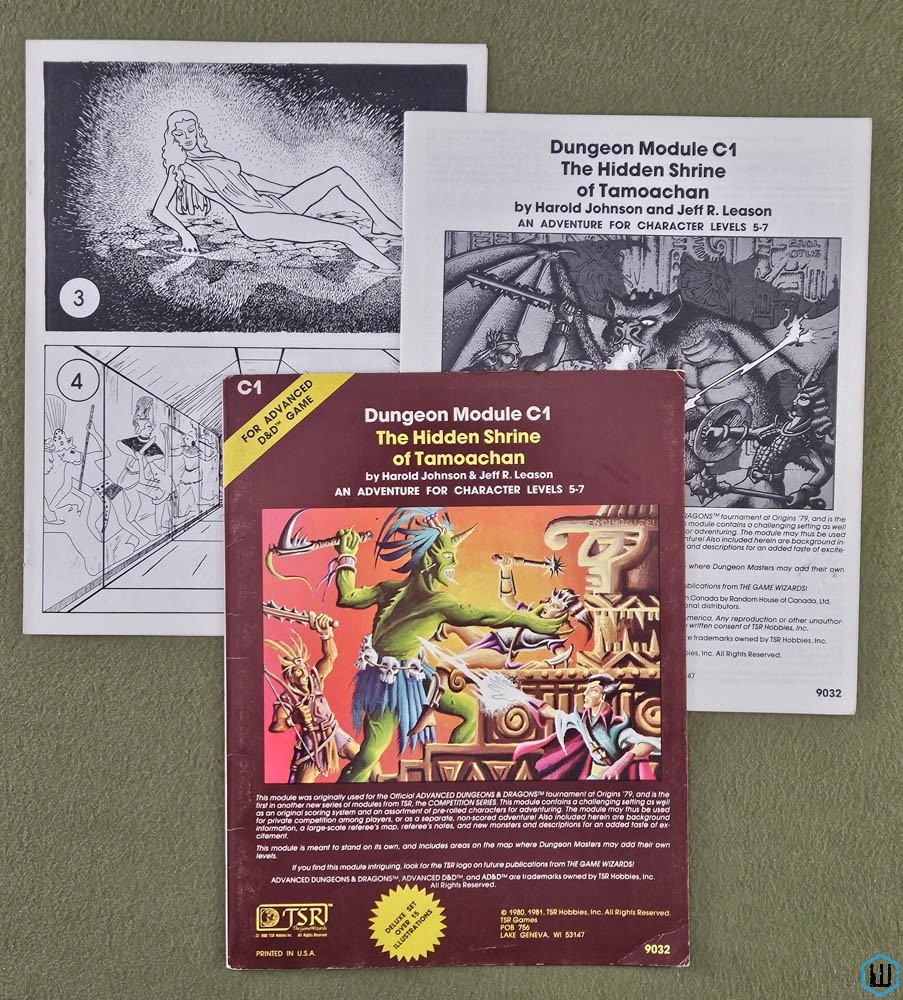 Hidden Shrine of Tamoachan (Advanced Dungeons Dragons C1) NICE Original 1981 TSR 9032