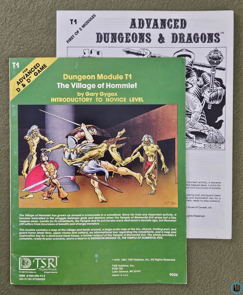 The Village of Hommlet (Advanced Dungeons & Dragons T1) Original 1981 edition TSR 9026