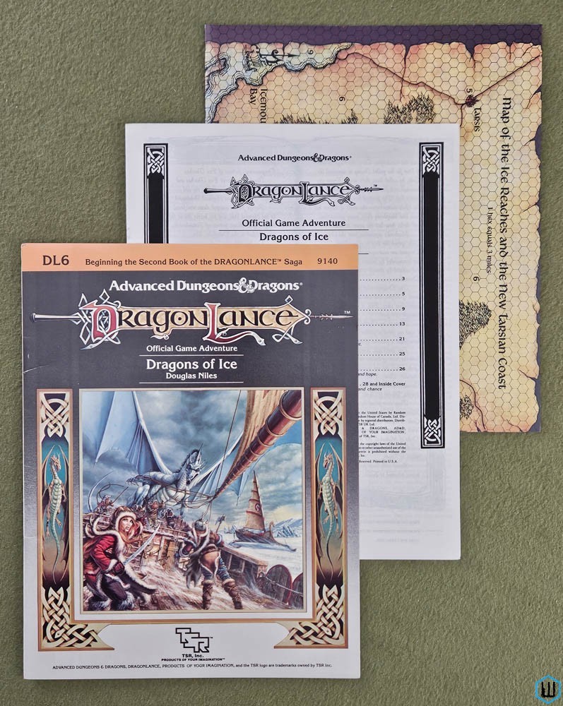 Dragons of Ice (Advanced Dungeons Dragons Dragonlance DL6) Original 1985 edition TSR 9140