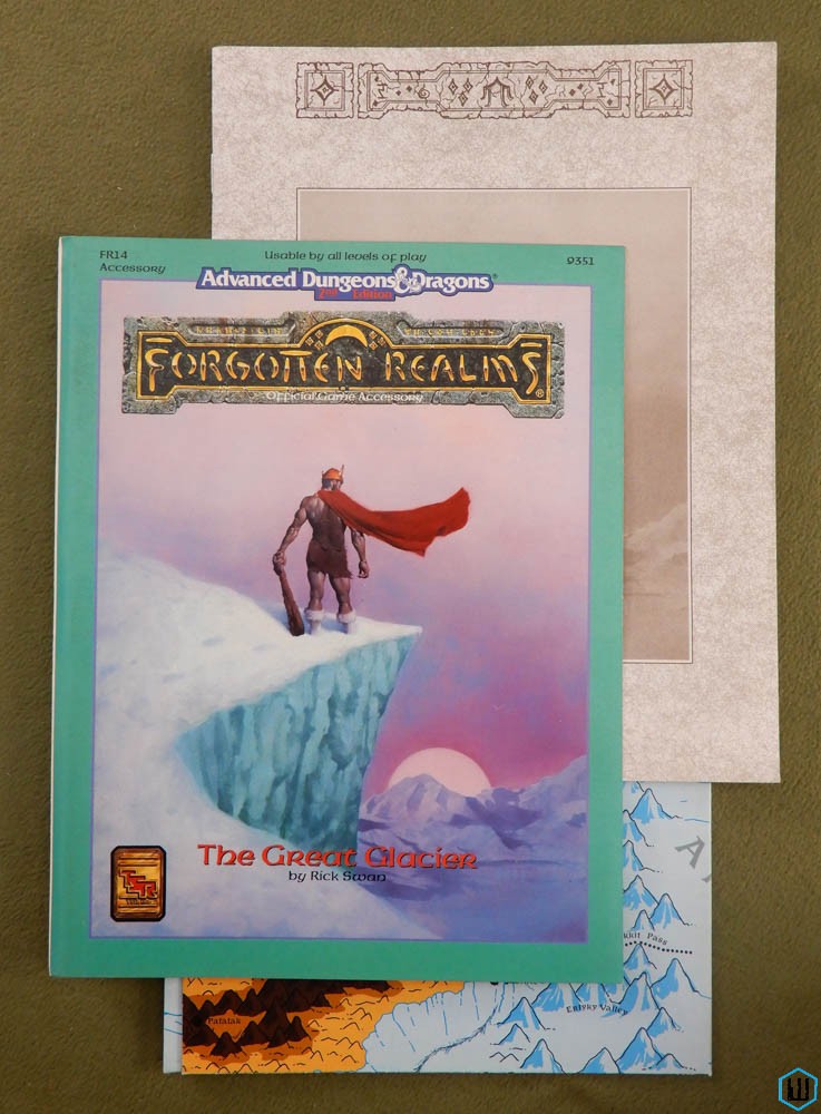 The Great Glacier (Advanced Dungeons Dragons Forgotten Realms FR14) w MAP