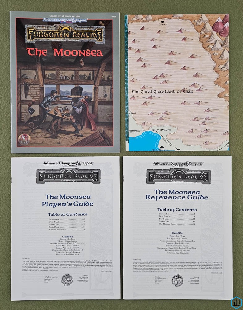 The Moonsea (Dungeons Dragons Forgotten Realms) w Both Books & MAP TSR 9474