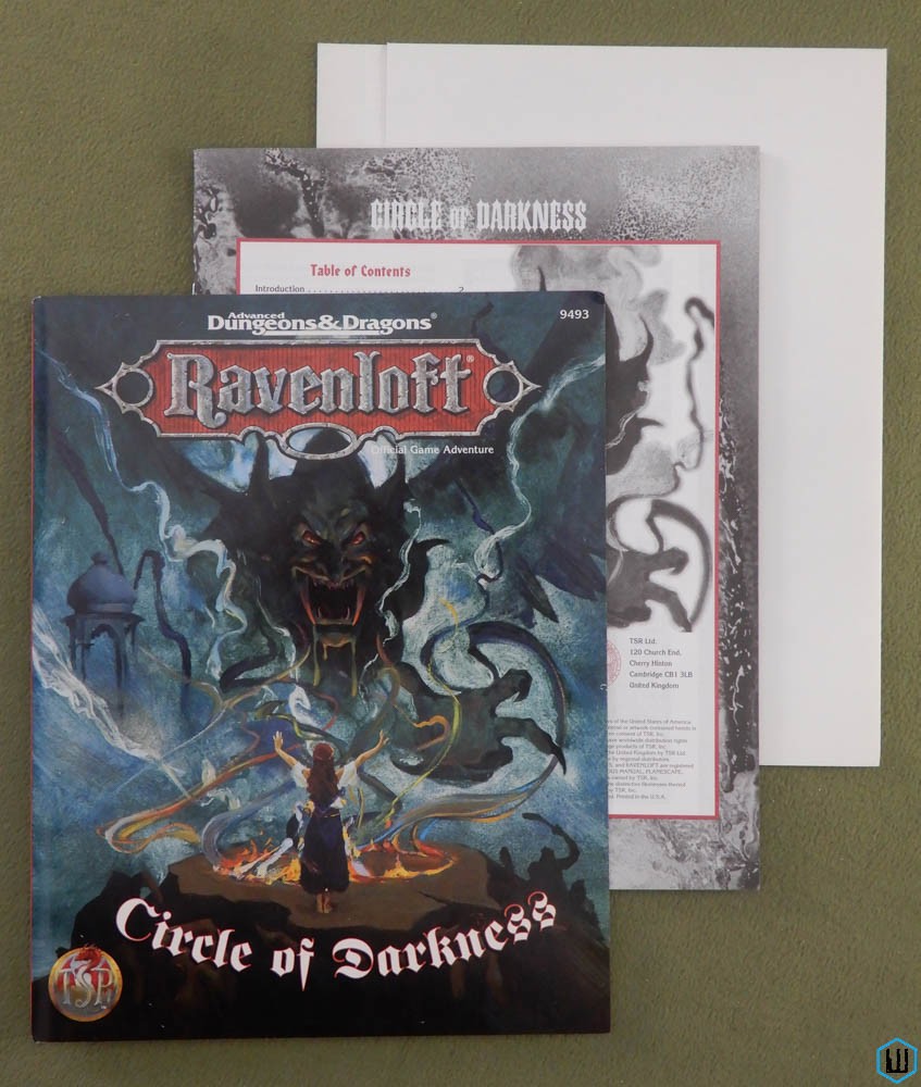 Circle of Darkness (Dungeons Dragons Ravenloft) Original 1995 edition w MAP