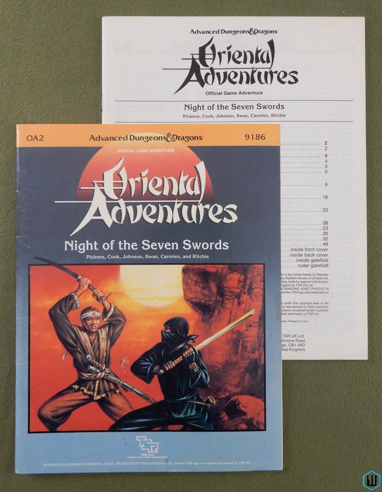 Night of Seven Swords (Advanced Dungeons Dragons Oriental Adventures OA2)