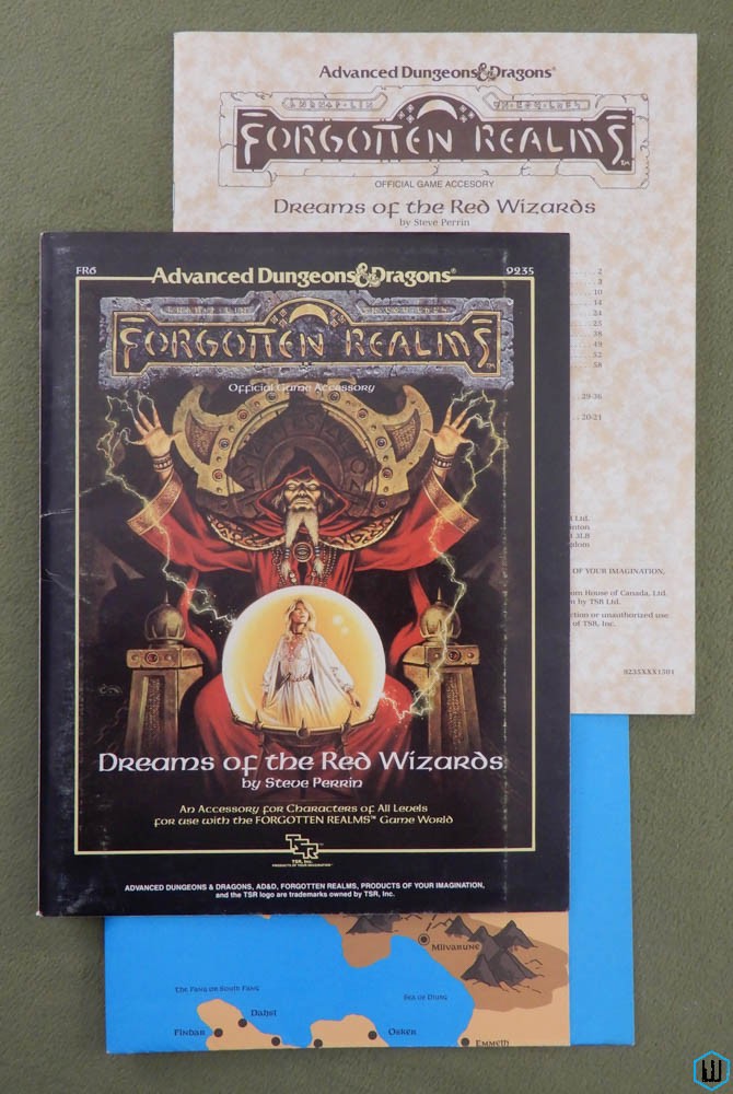 Dreams of Red Wizards (Advanced Dungeons Dragons Forgotten Realms FR6) w MAP