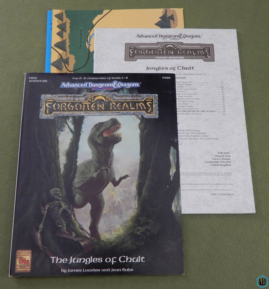 Jungles of Chult (Advanced Dungeons Dragons Forgotten Realms FRM1) w Map