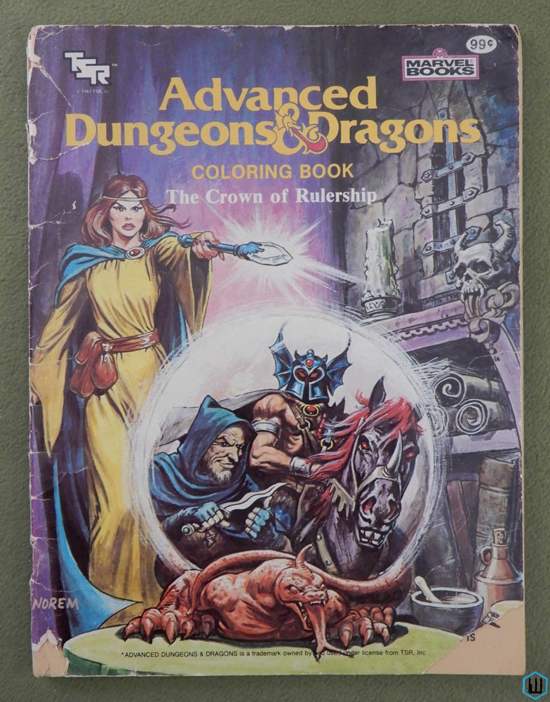 Advanced Dungeons & Dragons Coloring Book: The Crown of Rulership - HEAVY WEAR