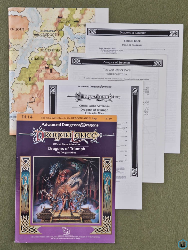 Dragons of Triumph (Advanced Dungeons Dragons Dragonlance DL14) Complete Nice TSR 9180