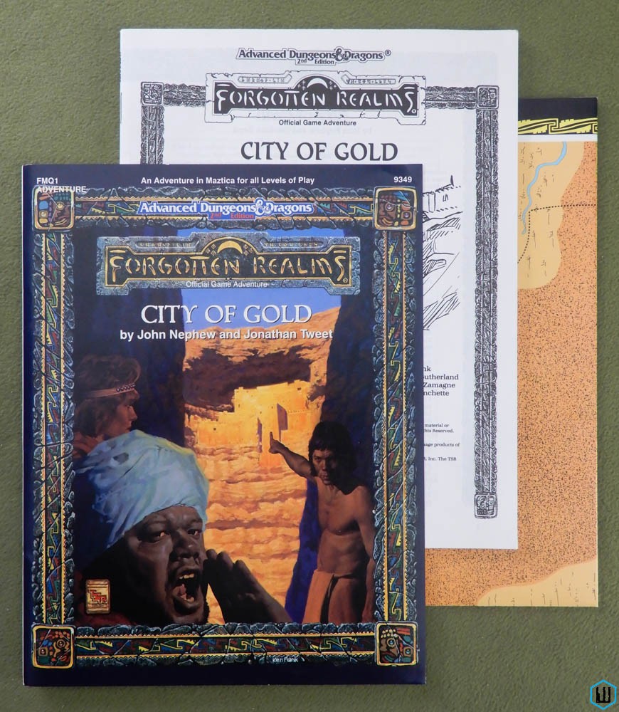 City of Gold (Advanced Dungeons Dragons Forgotten Realms Maztica FMQ1) w Map