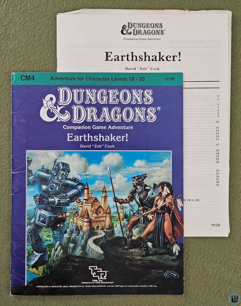 Earthshaker! (Dungeons & Dragons module CM4) - PLAY COPY TSR 9128