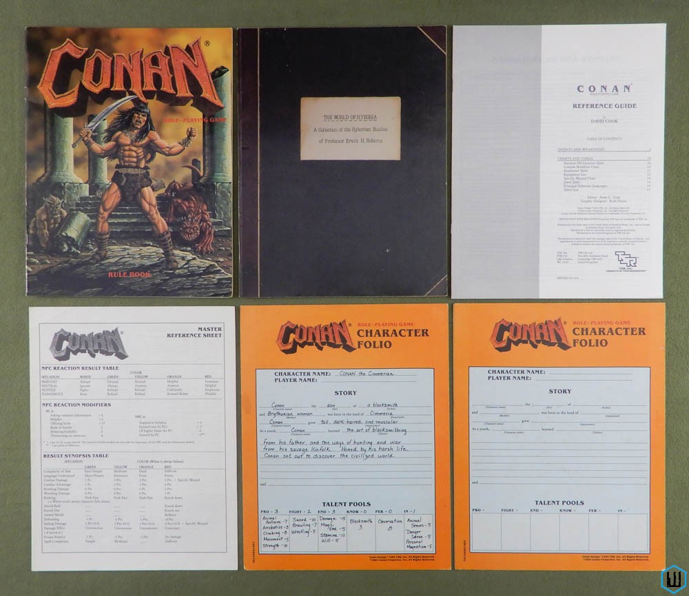 CONAN Role Playing Game RPG - NO BOX, NO MAP
