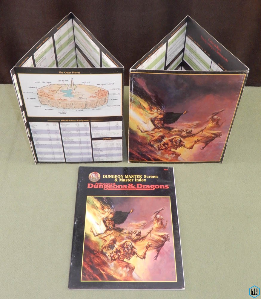 Dungeon Master Screen Master Index - PLAY SET (Advanced Dungeons Dragons) DM