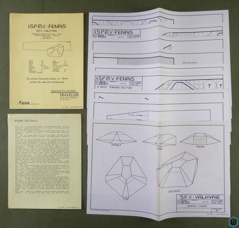 ISPMV Fenris & SFV Valkyrie: Ship Plans (Traveller)