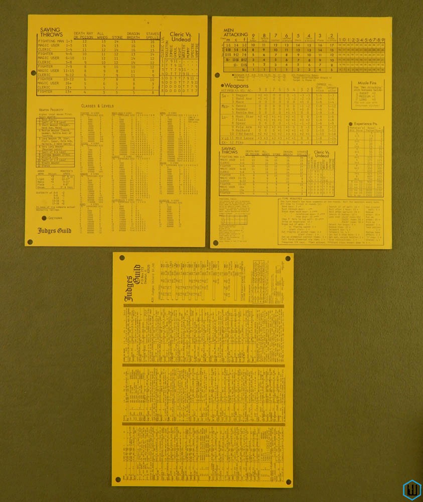 Judges Shield (Original Dungeons Dragons OD&D DM Screen)