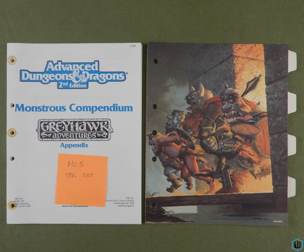 Monstrous Compendium: GREYHAWK Adventures (Advanced Dungeons Dragons)
