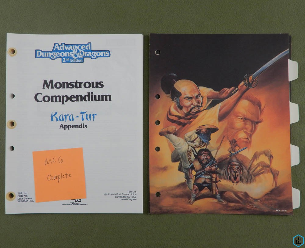 Monstrous Compendium: Kara-Tur Appendix MC6 (Advanced Dungeons Dragons)