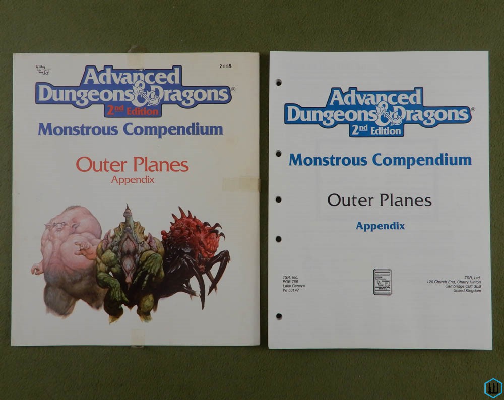 Monstrous Compendium OUTER PLANES Appendix MC8 - NO DIVIDERS