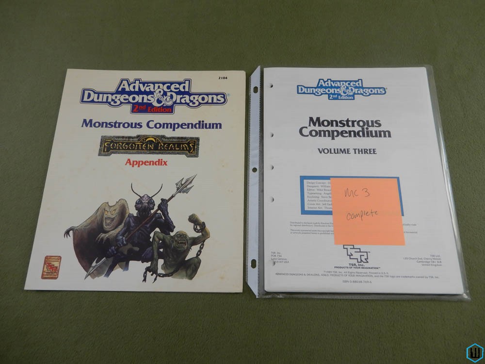 Monstrous Compendium FORGOTTEN REALMS Appendix MC3 (AD&D)