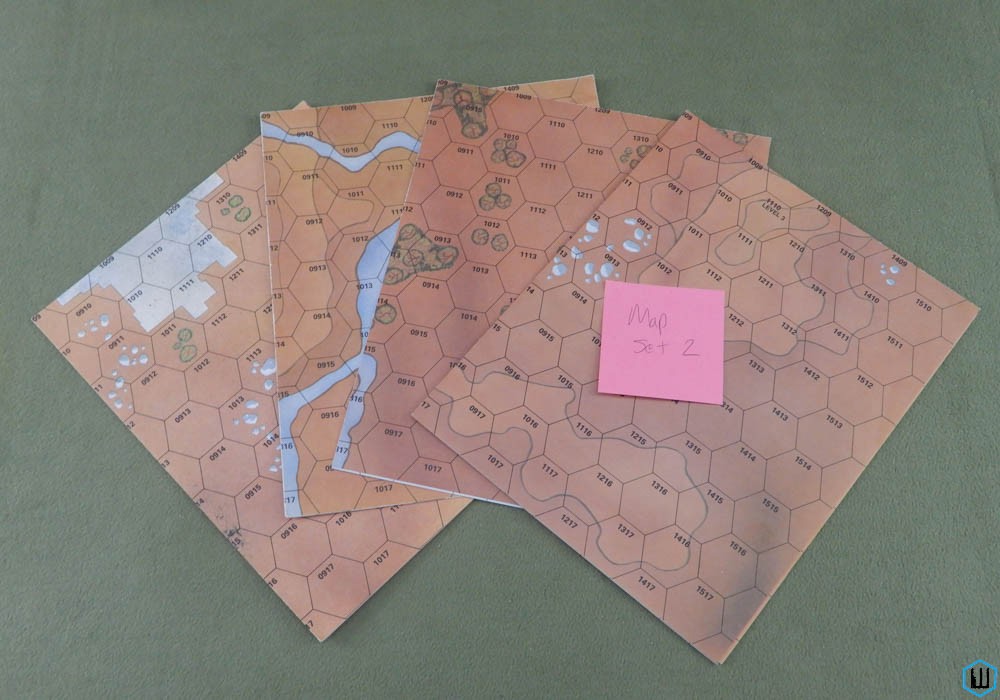 Battletech Map Set 2 (4 loose folded hex Terrain maps)