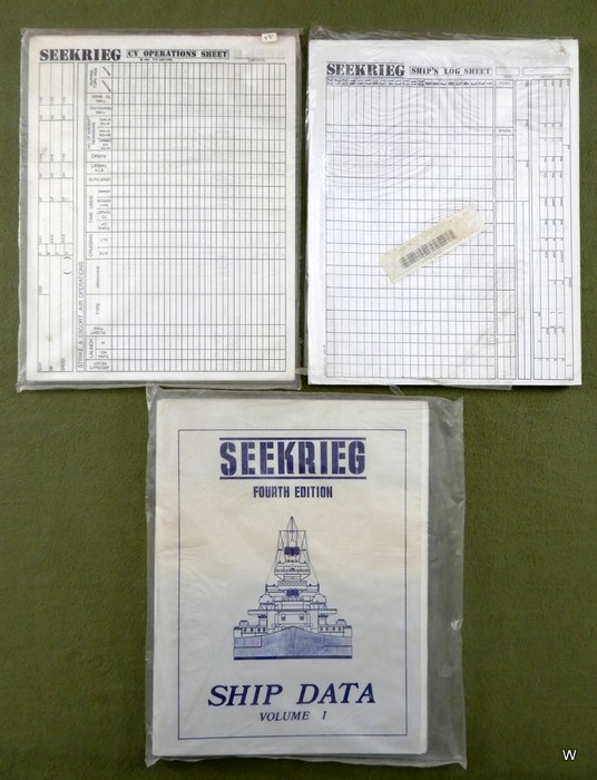 Image for Seekrieg Fourth Edition Ship Data & CV Ops Sheets & Ship's Log Sheets