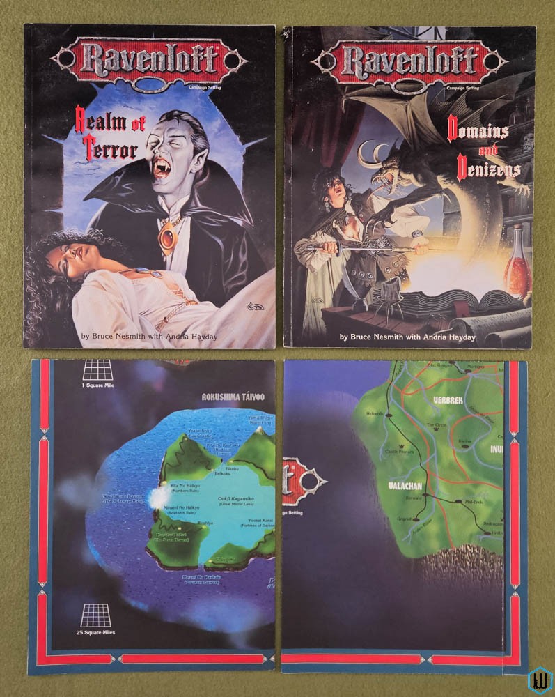 Image for BOOKS & MAPS: Ravenloft Campaign Setting Advanced Dungeons Dragons TSR 1108 BOOKS & MAPS: Ravenloft Campaign Setting Advanced Dungeons Dragons TSR 1108