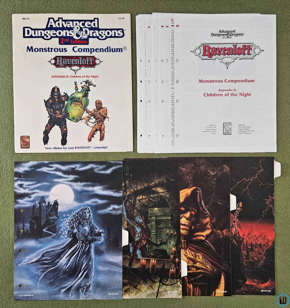 Ravenloft Monstrous Compendium Appendix II: Children Night (Dungeons Dragons) TSR 2139