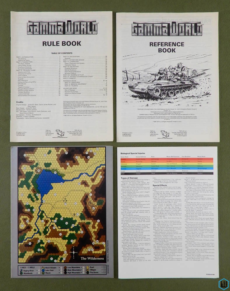 Gamma World RPG 3rd edition PARTS SET