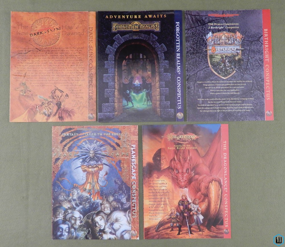 Advanced Dungeons & Dragons (AD&D) Game World Conspectus Collection