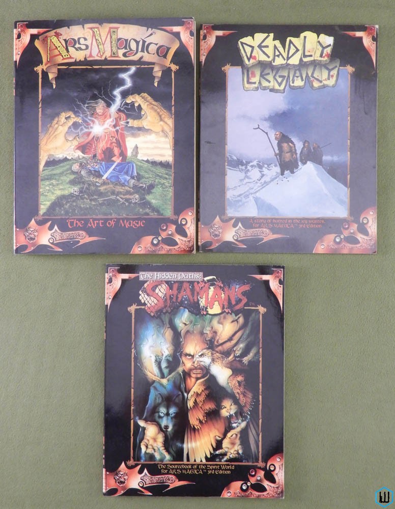 ARS MAGICA RPG Lot of 3: Rulebook, Deadly Legacy, Shamans
