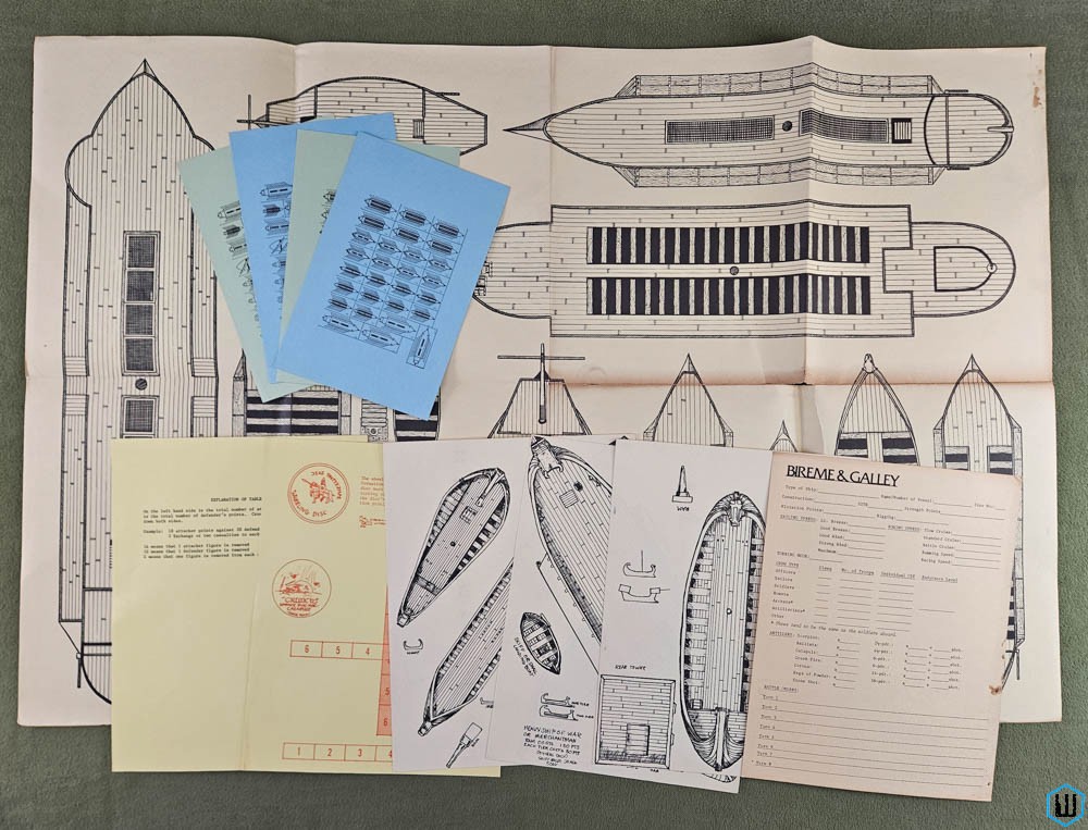 Bireme & Galley - PARTS LOT plus other naval wargaming maps