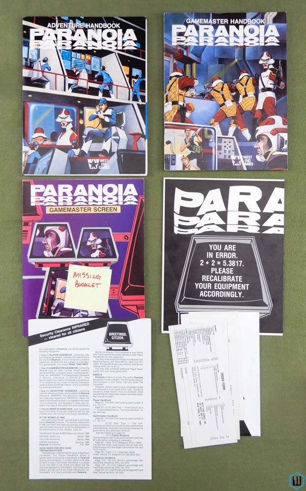 Image for PARANOIA RPG LOT: Adventure GM Handbooks, Screens