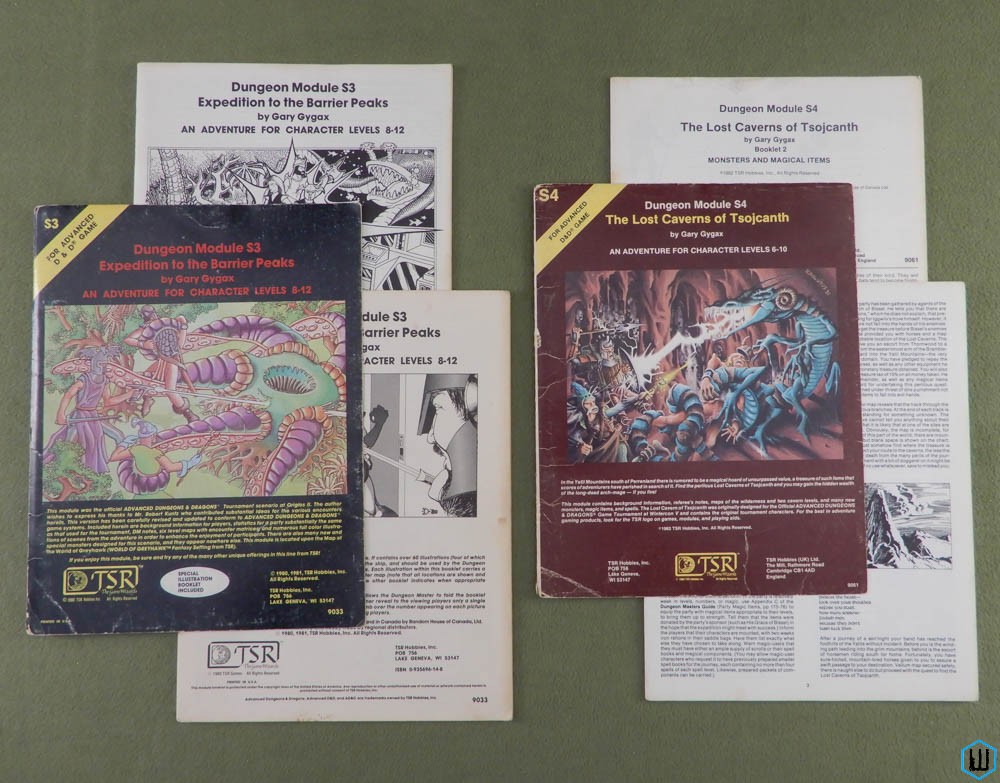 Tomb of Horrors & White Plume Mountain - PLAY COPY SET