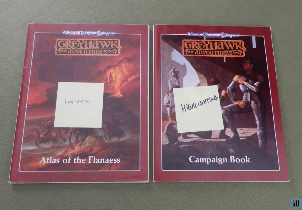 From the Ashes (Atlas of the Flanaess & Campaign Book) Highlighting