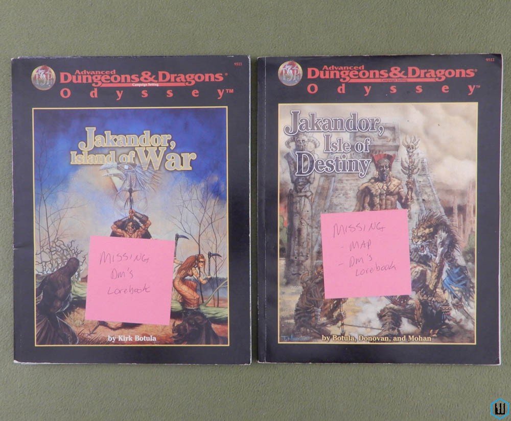 JAKANDOR incomplete lot: Island War Isle Destiny (Dungeons Dragons Odyssey)
